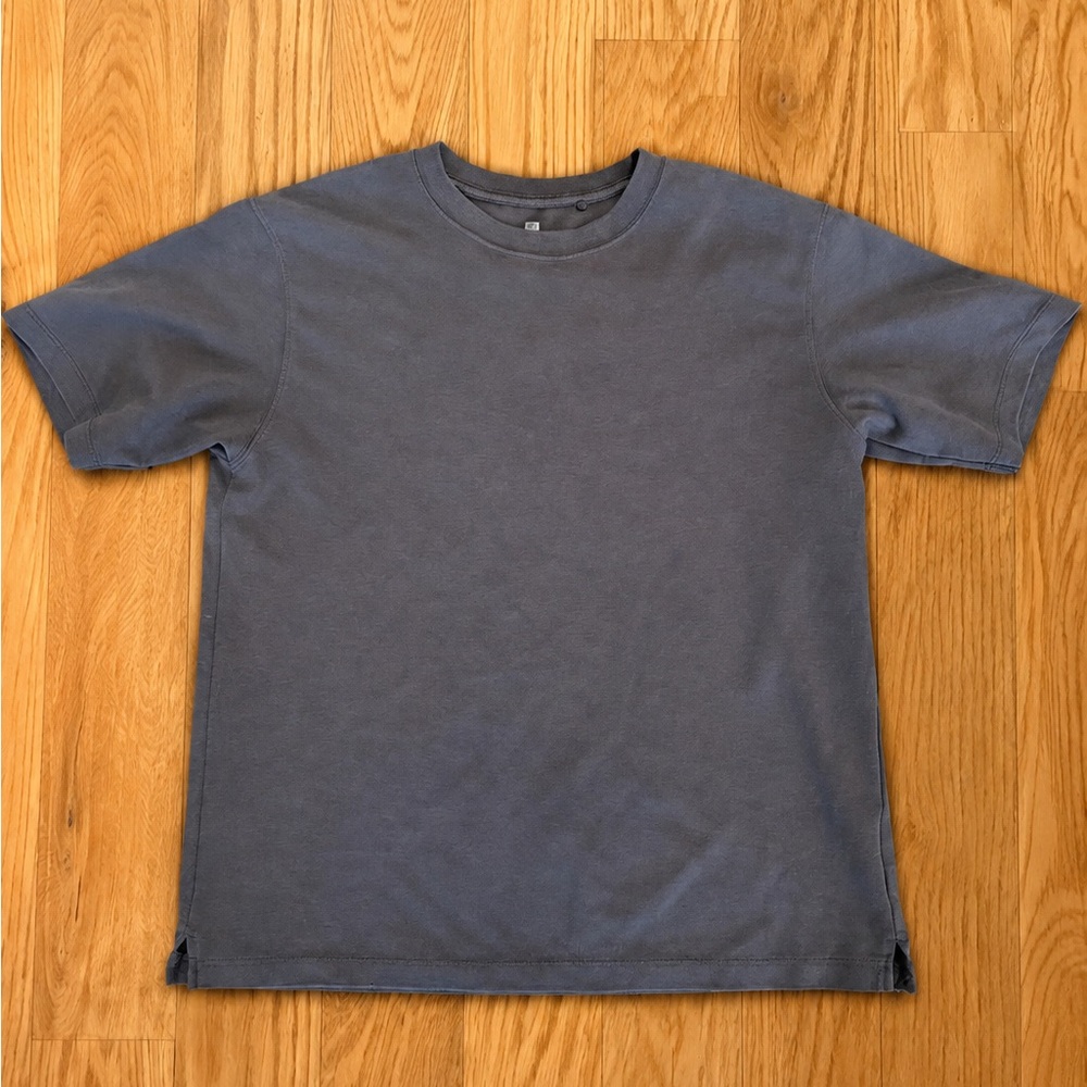 Uniqlo Short Sleeve Crew Neck T-Shirt — Slate Gray Blue